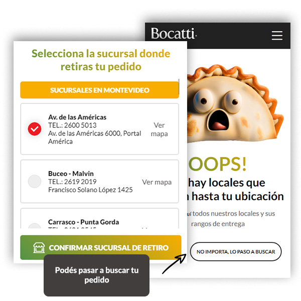 Retiro en sucursal